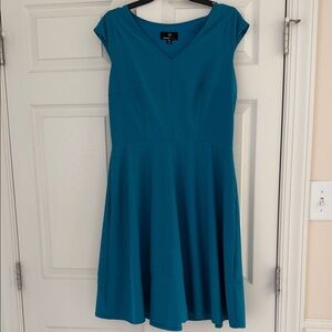 Ronni Nicole Teal Midi Dress